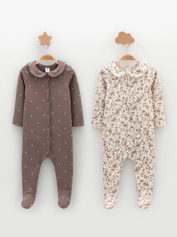 

Комбинезон для новорожденных CROCKID, К 6538-2уп, цвет - коричневый, Комбинезон