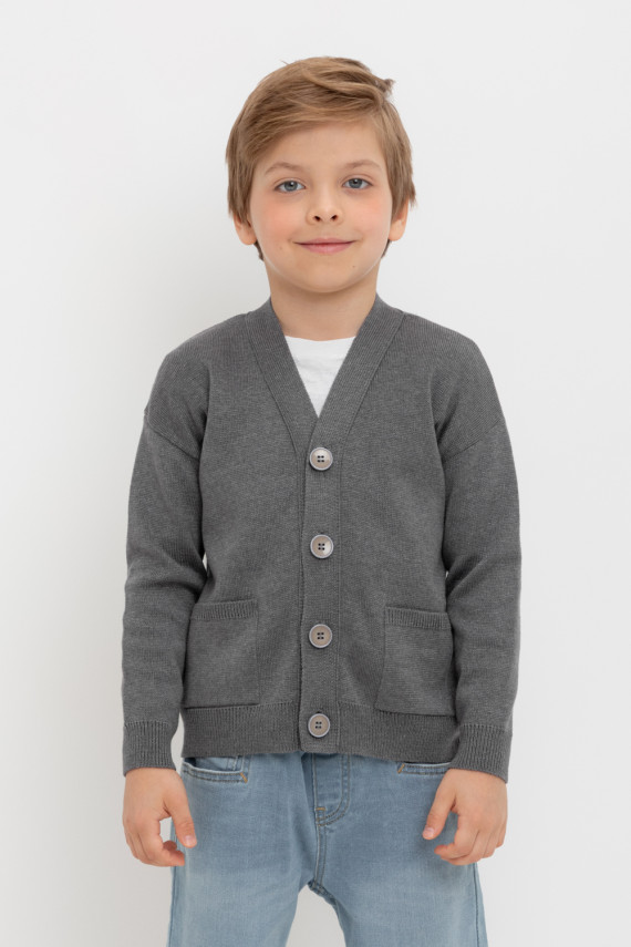 Жакет для мальчиков CROCKID КВ 30155 цвет - темно-серый 2999₽