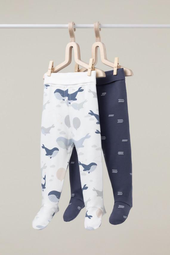 

Ползунки для новорожденных CROCKID, К 400220-2уп, цвет - синий, Ползунки