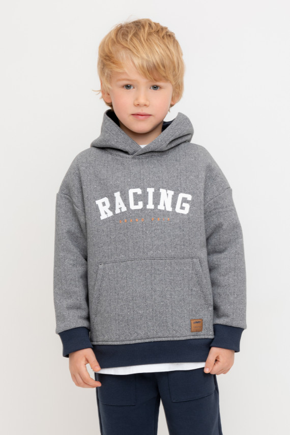 Худи с капюшоном для мальчика для мальчиков CROCKID КР 302571 цвет - серый 899₽