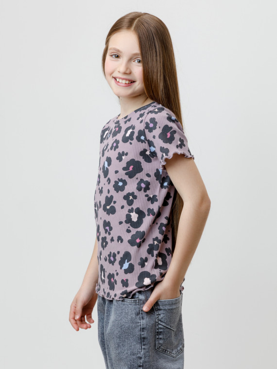 

Футболка для девочек CROCKID, КР 302814, цвет - фиолетовый, Футболка