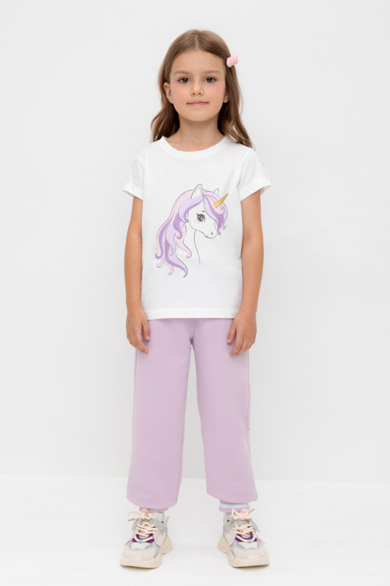 

Брюки для девочек CROCKID, КР 400782-1, цвет - фиолетовый, Брюки