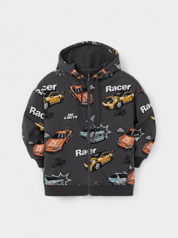 Толстовка на молнии для мальчика для мальчиков CROCKID КР 303011-1 цвет - темно-серый 2599₽