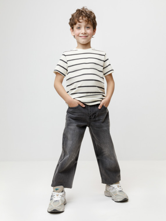 

Футболка для мальчиков CROCKID, КР 302839, цвет - сахар, Футболка