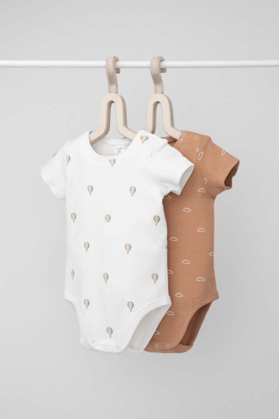 Боди для новорожденных CROCKID К 6239-2уп цвет - коричневый 499₽