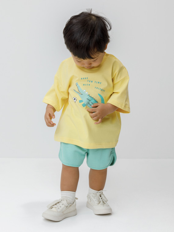 Шорты из натурального хлопка для мальчика для мальчиков CROCKID КР 400930 цвет - минт 799₽