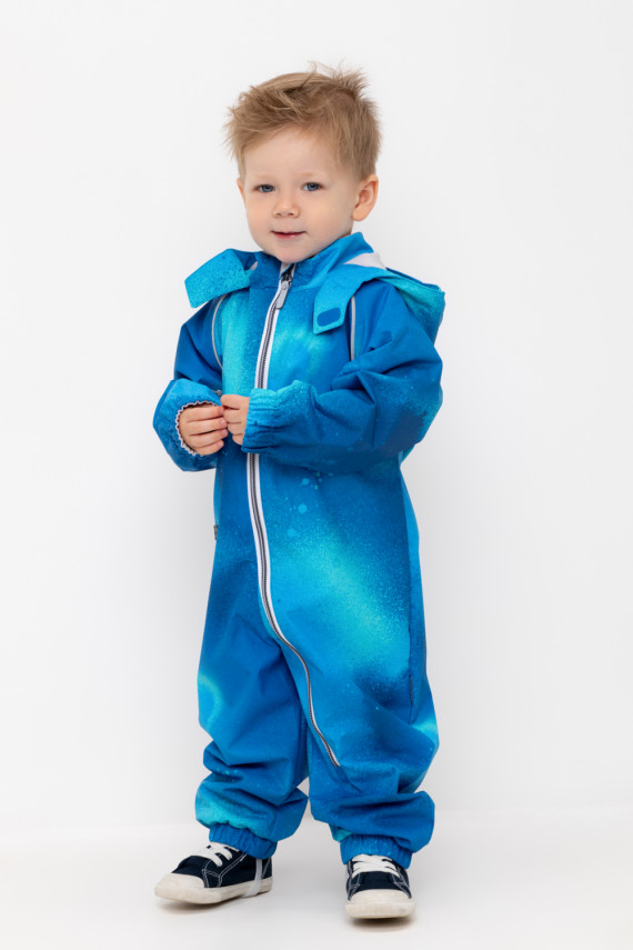 

Комбинезон ветровочный для мальчика для мальчиков CROCKID, ВК 60088/н/13 Ал, цвет - голубой, Комбинезон ветровочный для мальчика