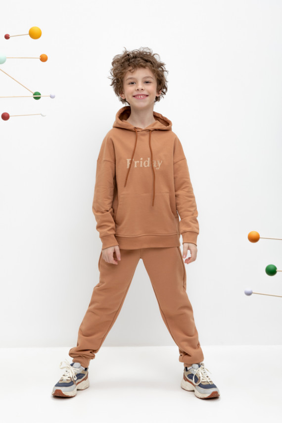 

Брюки для мальчиков CROCKID, КР 400638, цвет - коричневый, Брюки