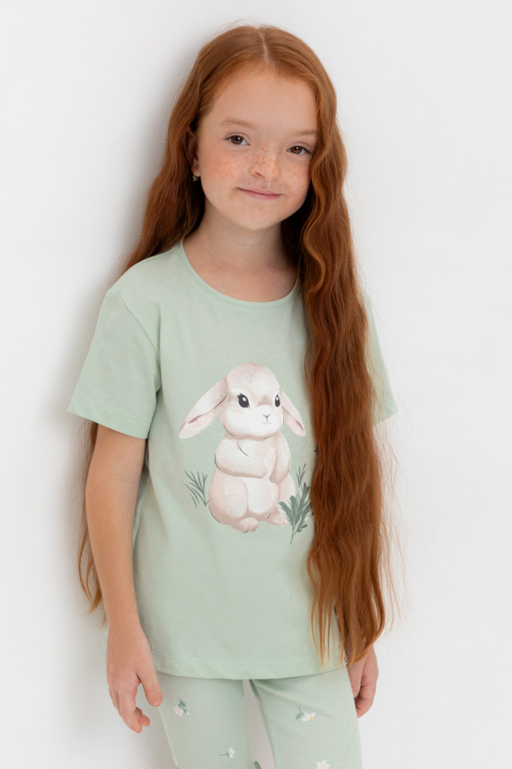 Футболка для девочек CROCKID КР 302703 цвет - зеленый 799₽