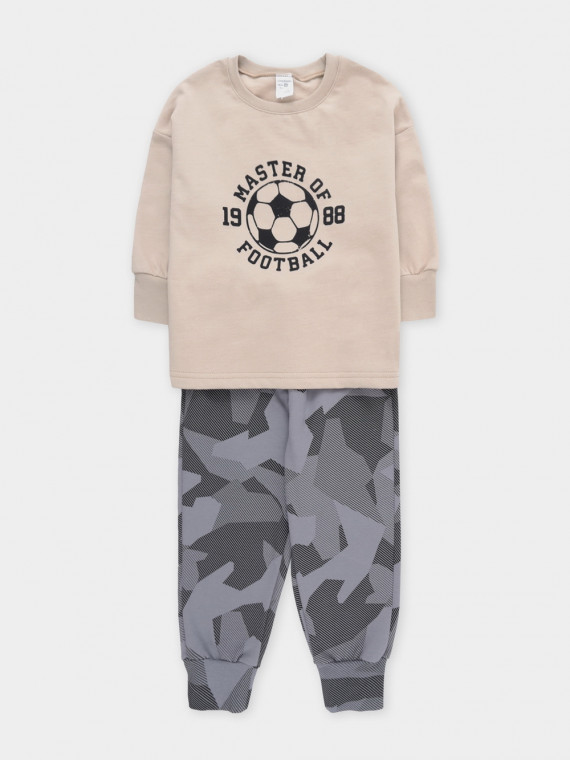 

Пижама для мальчиков CROCKID, К 1567, цвет - бежевый, Пижама
