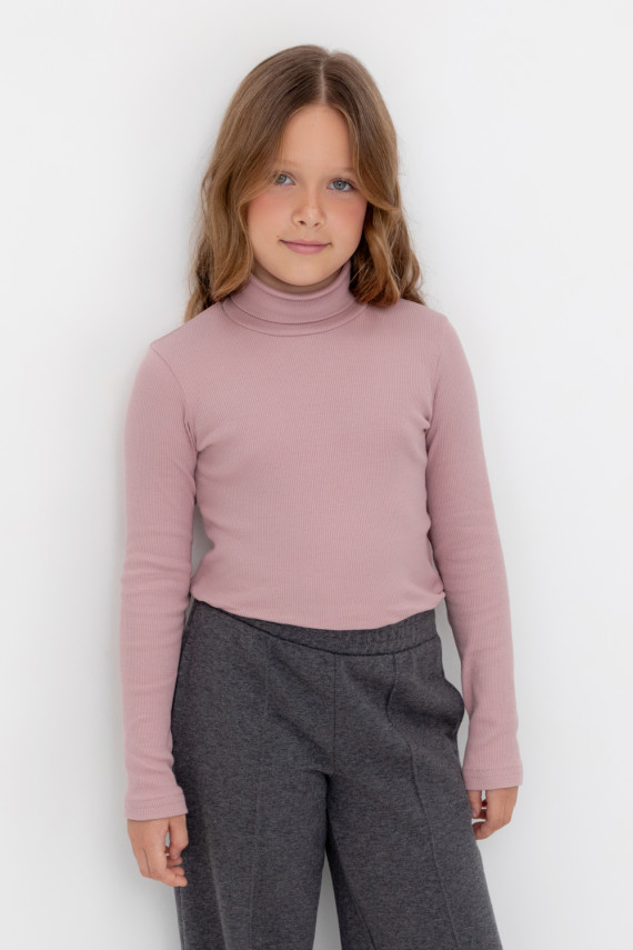 

Водолазка базовая для девочек CROCKID, КР 301477-1, цвет - розовый, Водолазка базовая