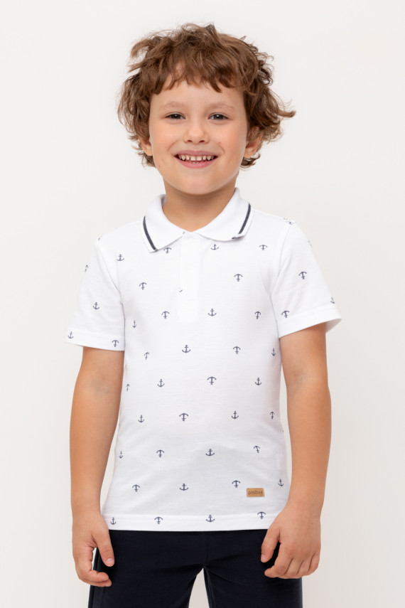 

Футболка для мальчиков CROCKID, КР 302232-1, цвет - белый, Футболка