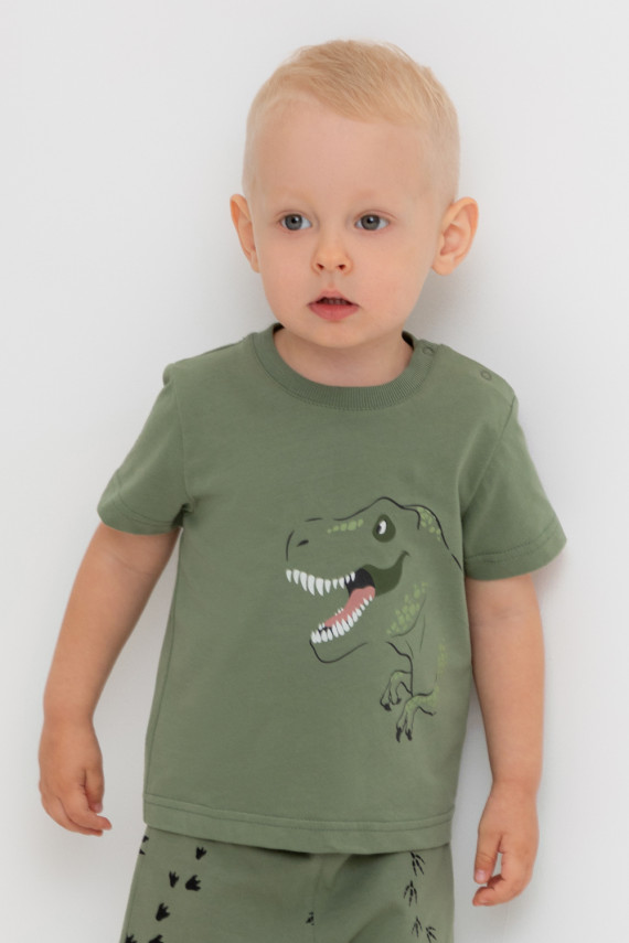 

Футболка для мальчиков CROCKID, КР 302700, цвет - хаки, Футболка