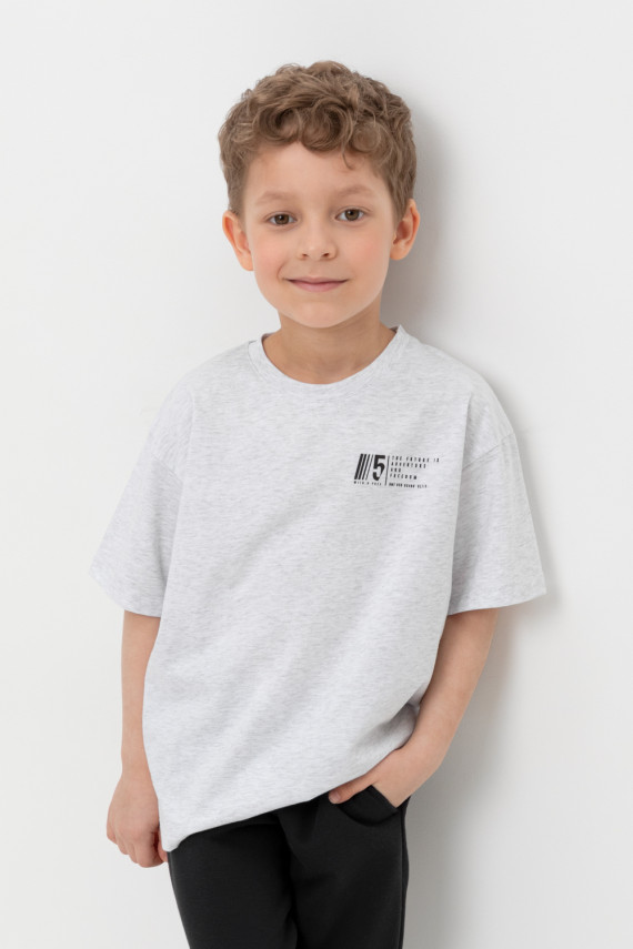 

Футболка для мальчиков CROCKID, КР 302645, цвет - светло-серый5, Футболка