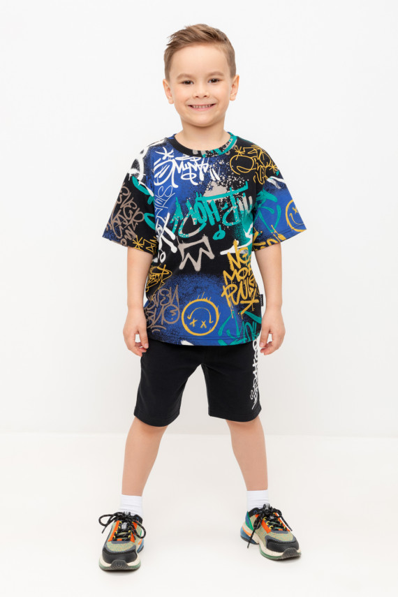 

Шорты для мальчика для мальчиков CROCKID, КР 400767, цвет - черный3, Шорты для мальчика