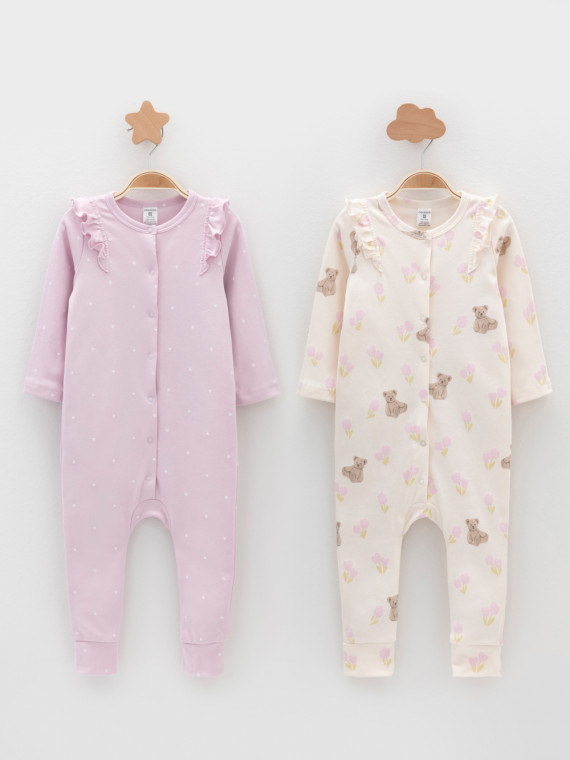 

Комбинезон для новорожденных CROCKID, К 6534-2уп, цвет - светло-розовый, Комбинезон