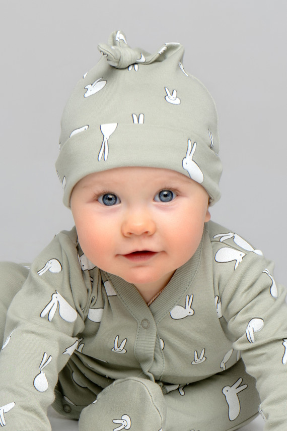 

Шапочка ясельная для новорожденных CROCKID, К 8036, цвет - зеленый, Шапочка ясельная