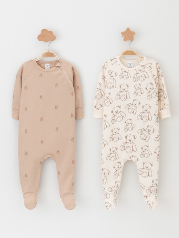 Комбинезон для новорожденных CROCKID К 6444-2уп цвет - бежевый 1439₽