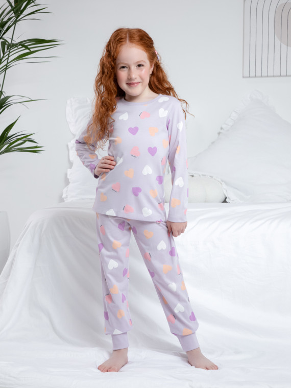 

Пижама для девочек CROCKID, К 1561, цвет - фиолетовый, Пижама