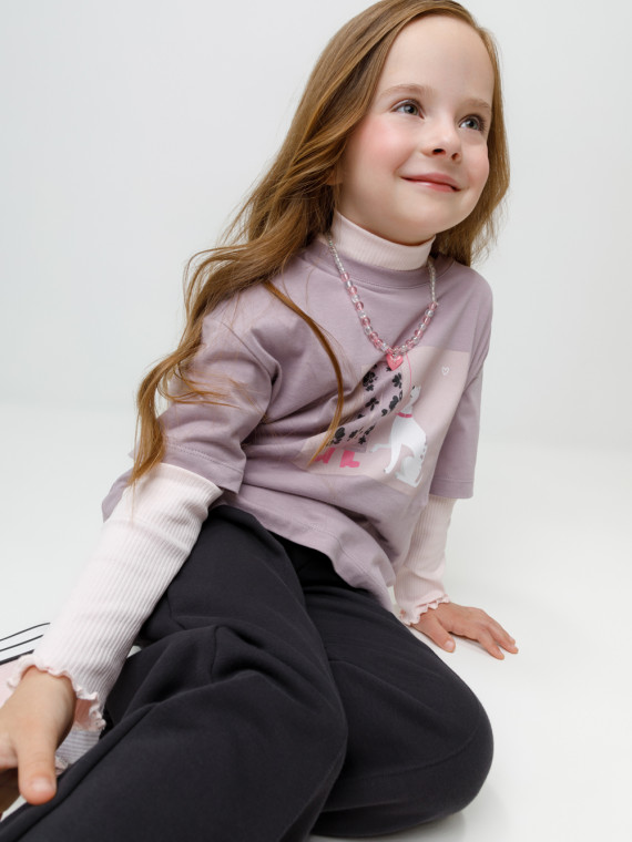 

Брюки для девочек CROCKID, КР 400866, цвет - темно-серый, Брюки