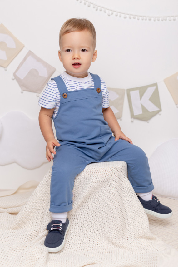 Полукомбинезон для мальчиков CROCKID КР 6466 цвет - синий 879₽