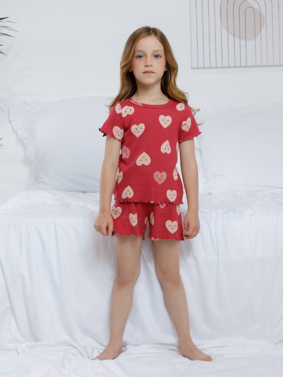 Пижама для девочек CROCKID FAMILY МП 1660 цвет - бордовый 799₽