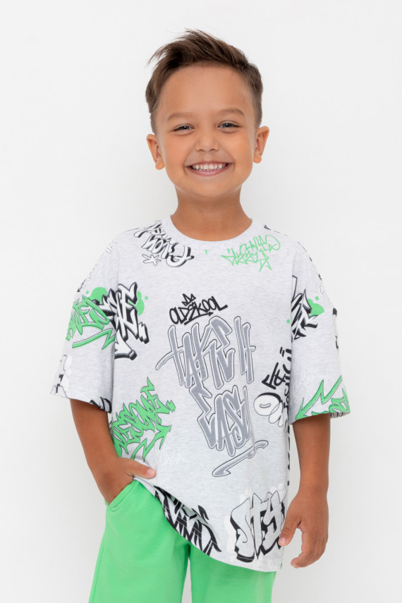 Футболка для мальчиков CROCKID КР 302742-1 цвет - светло-серый5 449₽