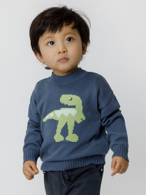 Джемпер для мальчиков CROCKID КВ 30176 цвет - синий 1699₽