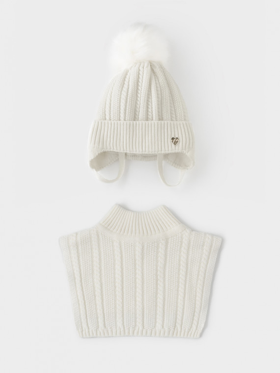 

Комплект вязаный для девочек CROCKID, КВ 22013/ш, цвет - белый, Комплект вязаный