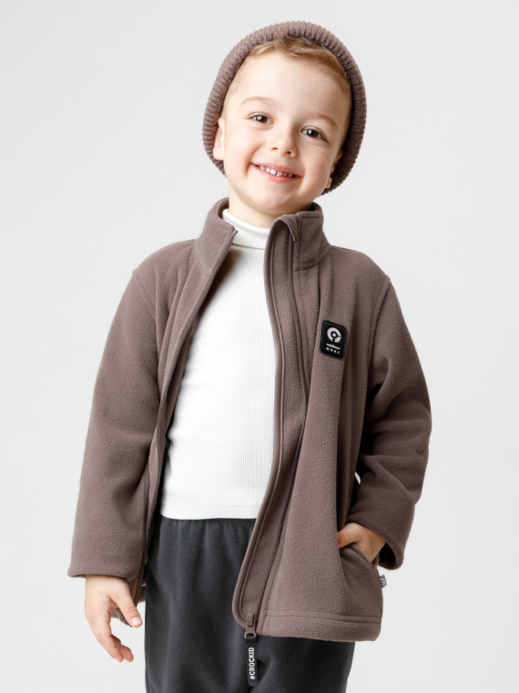 

Куртка для мальчиков CROCKID, ФЛ 34025/6 ГР, цвет - коричневый, Куртка