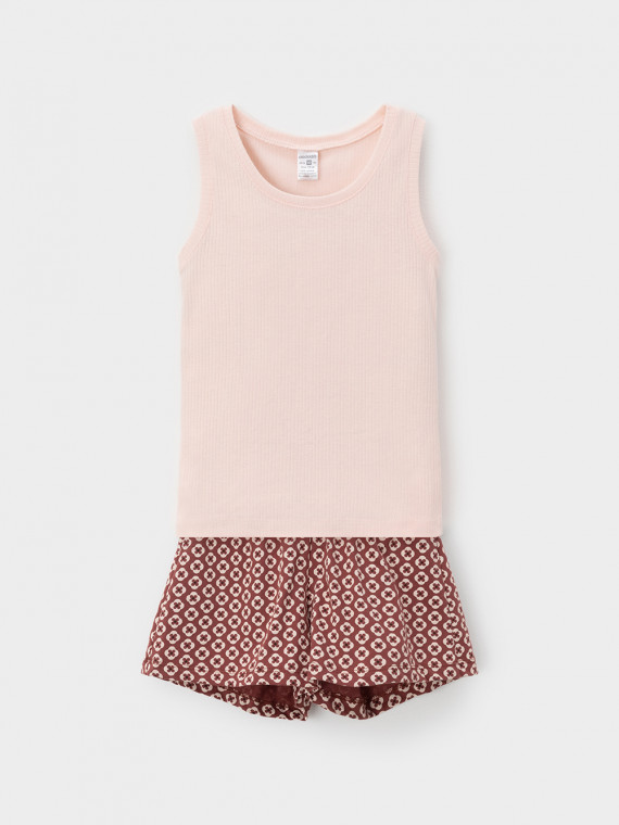 

Пижама для девочек CROCKID, К 1649, цвет - светло-розовый, Пижама