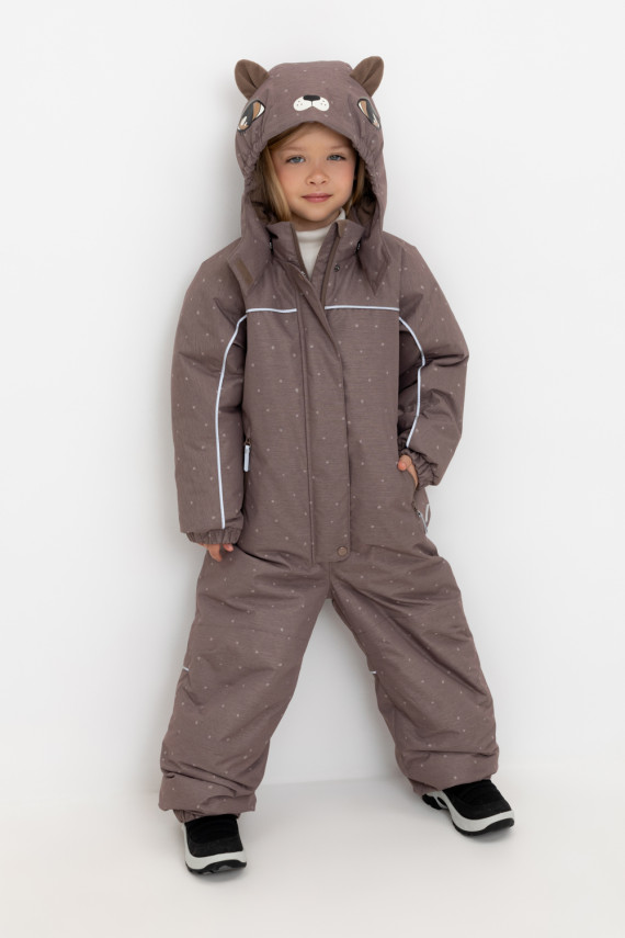 

Комбинезон с утеплителем нового поколения для девочек CROCKID, ВК 60076/н/2 ГР, цвет - коричневый, Комбинезон с утеплителем нового поколения