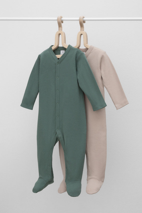 Комбинезон для новорожденных CROCKID К 6523-2уп цвет - зеленый 1599₽