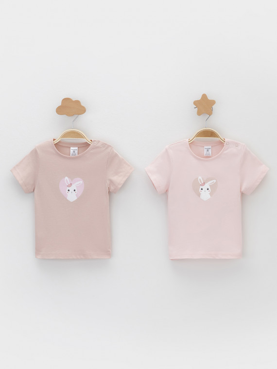 Футболка для новорожденных CROCKID К 302759-2уп цвет - розовый 899₽