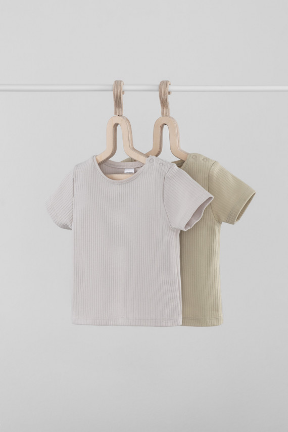 

Футболка для новорожденных CROCKID, К 302521-2уп, цвет - серый, Футболка