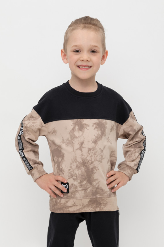 

Свитшот для мальчика для мальчиков CROCKID, КР 302602, цвет - бежевый, Свитшот для мальчика