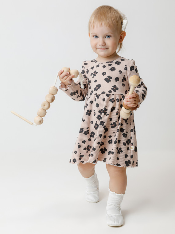 

Платье для девочек CROCKID, КР 5950, цвет - бежевый, Платье