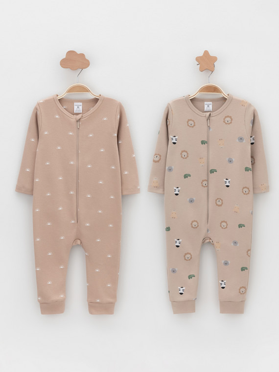 

Комбинезон для новорожденных CROCKID, К 6522-2уп, цвет - бежевый, Комбинезон