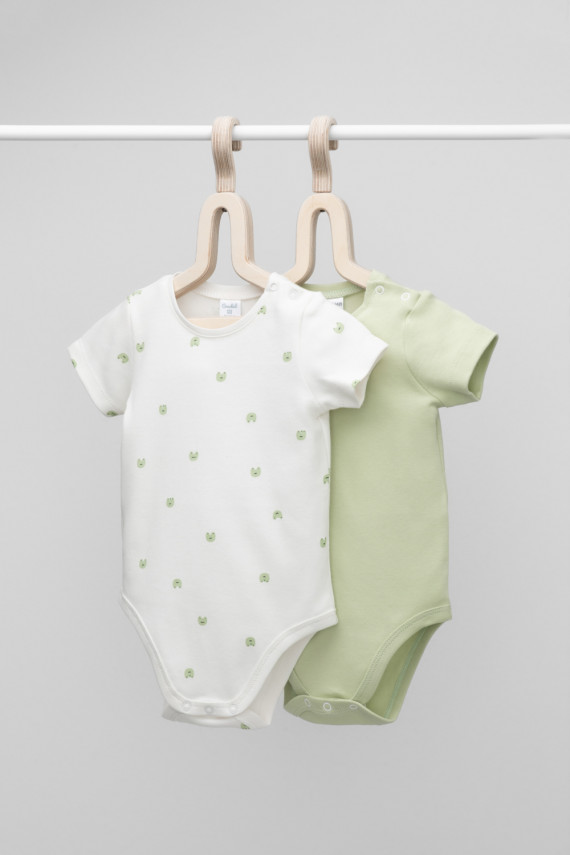 Боди для новорожденных CROCKID К 6239-2уп цвет - зеленый 499₽