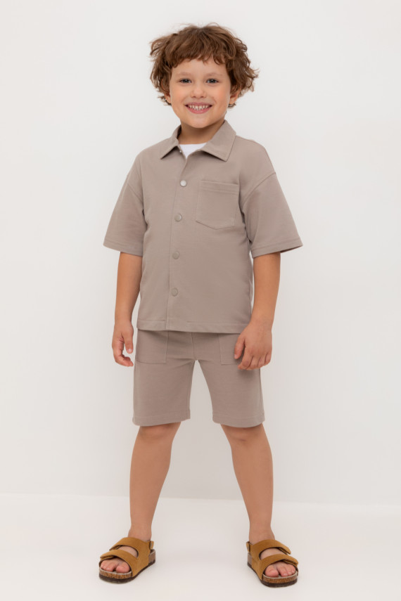 

Шорты для мальчика для мальчиков CROCKID, КР 400814, цвет - коричневый, Шорты для мальчика