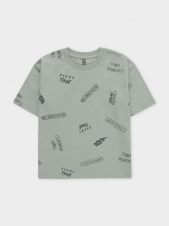 

Футболка для мальчиков CROCKID, КР 302979, цвет - хаки, Футболка