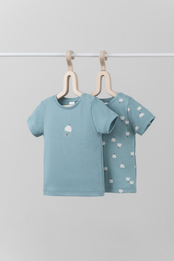 Футболка для новорожденных CROCKID К 301156-2уп цвет - голубой 649₽