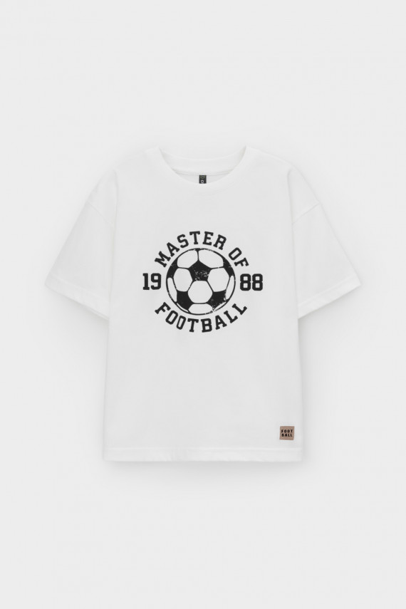 

Футболка для мальчиков CROCKID, КР 302688-1, цвет - сахар, Футболка