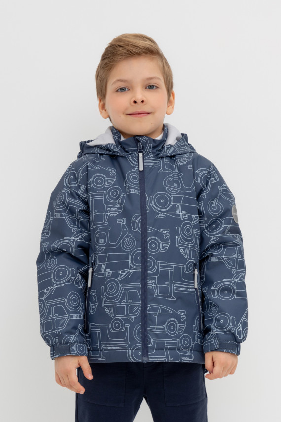 

Утепленная куртка для мальчика для мальчиков CROCKID, ВК 30135/н/2 ГР, цвет - черный3, Утепленная куртка для мальчика