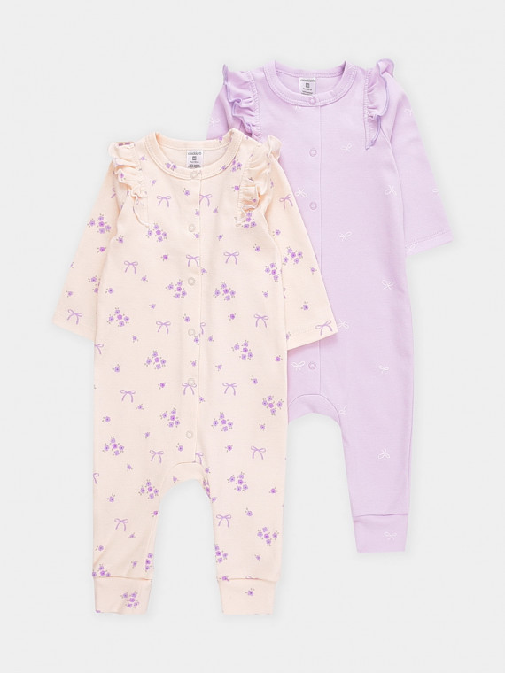 

Комбинезон для новорожденных CROCKID, К 6534-2уп, цвет - фиолетовый, Комбинезон