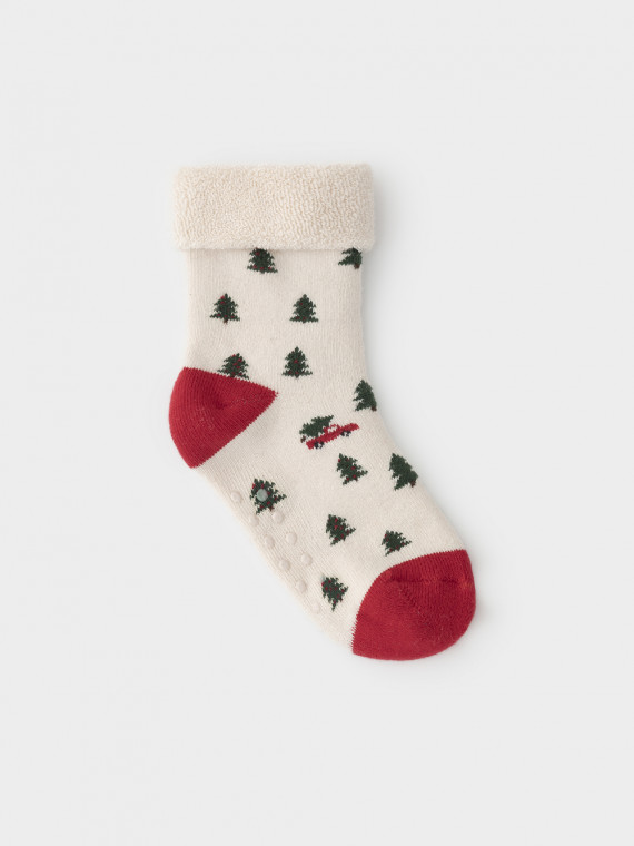 

Носки детские махровые со стопперами для мальчиков CROCKID, К 9583/18 ФВ, цвет - бежевый, Носки детские махровые со стопперами