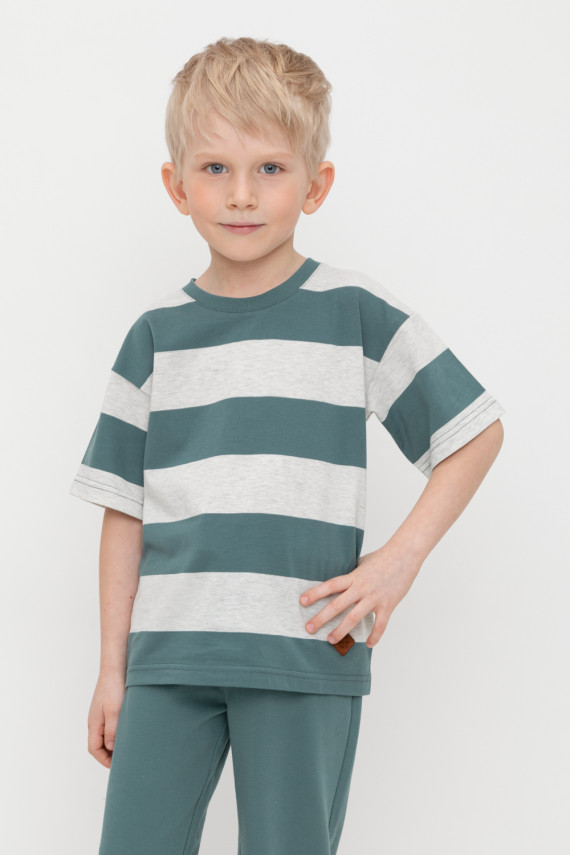 

Футболка для мальчиков CROCKID, КР 302475, цвет - зеленый, Футболка