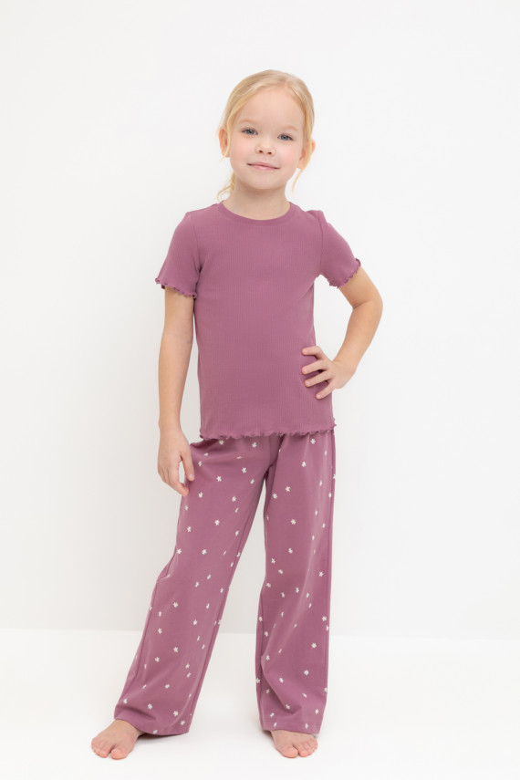 

Пижама для девочек CROCKID, К 1636-1, цвет - фиолетовый, Пижама