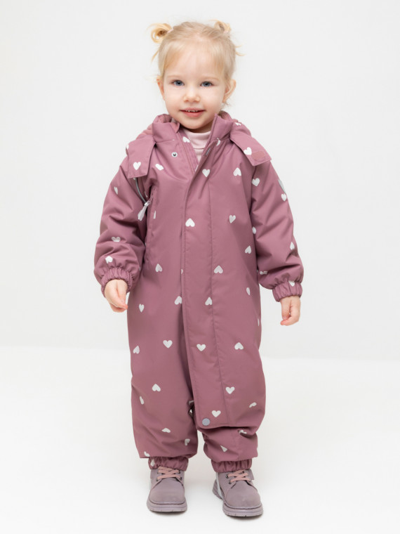 

Демисезонный комбинезон с утеплителем для девочек CROCKID, ВК 60085/н/46 Ал, цвет - розовый, Демисезонный комбинезон с утеплителем