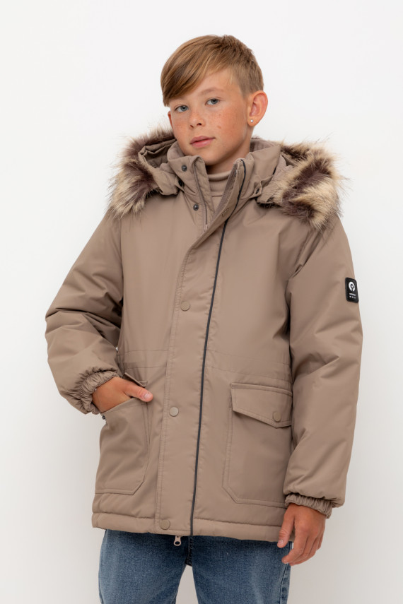 

Пальто для мальчика с утеплителем нового поколения для мальчиков CROCKID, ВК 36096/3 УЗГ (122-158), цвет - коричневый, Пальто для мальчика с утеплителем нового поколения